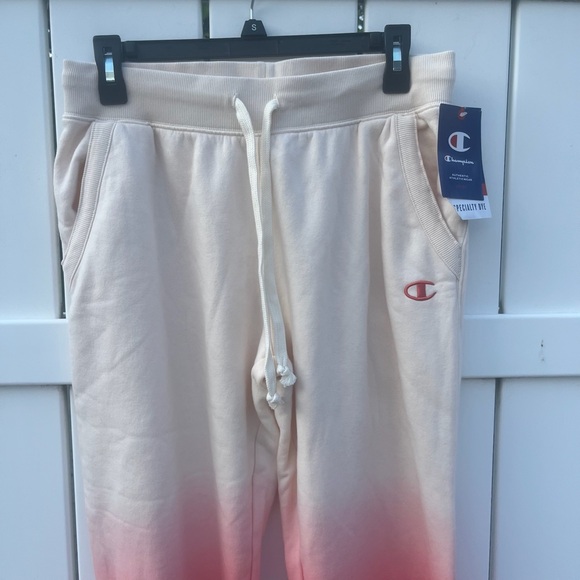 Champion Ombre Sweatpants - Cream and Red Size Medium - Picture 2 of 8